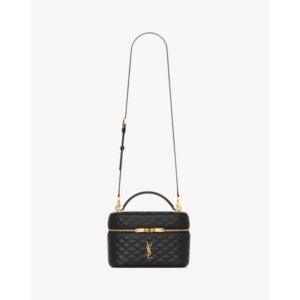 Black Saint Laurent Gaby Vanity Large in Lambskin | Shoulder & Crossbody Bags