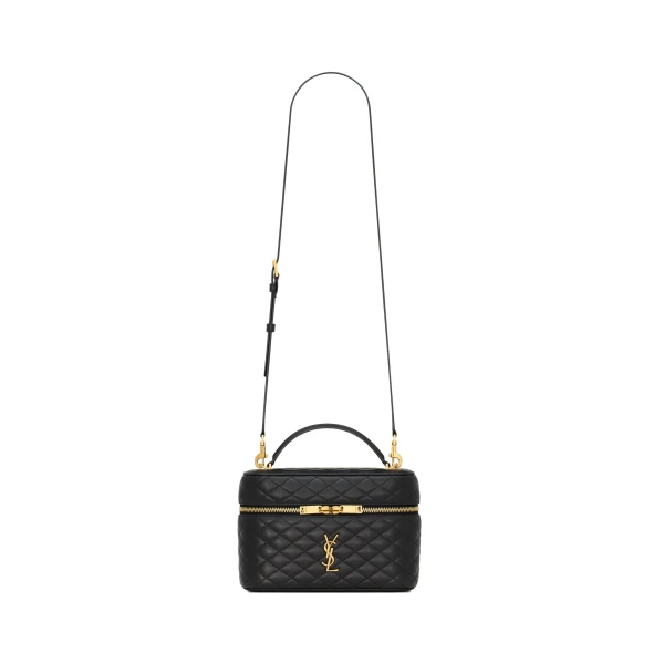 Black Saint Laurent Gaby Vanity Large in Lambskin | Shoulder & Crossbody Bags