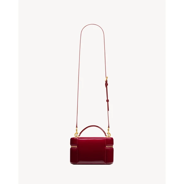 Red Saint Laurent Gaby Vanity in Patent Leather, view 3 | Mini Bags