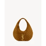 Brown Saint Laurent Icare Hobo in Quilted Suede | Shoulder & Crossbody Bags