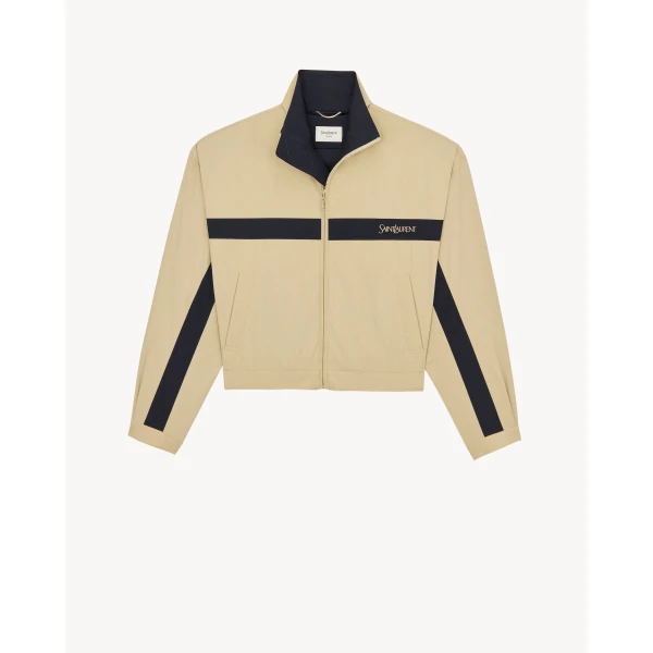 Beige Saint Laurent Jacket in Cotton, Mastic, view 2 | Jackets
