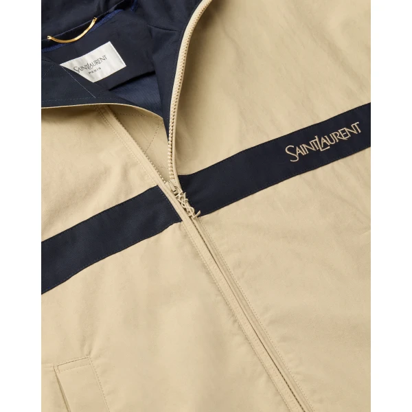 Beige Saint Laurent Jacket in Cotton, Mastic, view 4 | Jackets