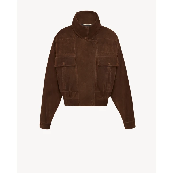 Beige Saint Laurent Jacket in Vintage Split Leather, Ebene, view 3 | Leather Jackets