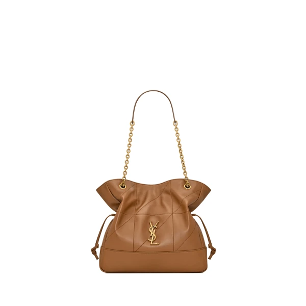 Brown Saint Laurent Jamie Shopping Small in Lambskin, Fox | Totes & Top-Handle Bags