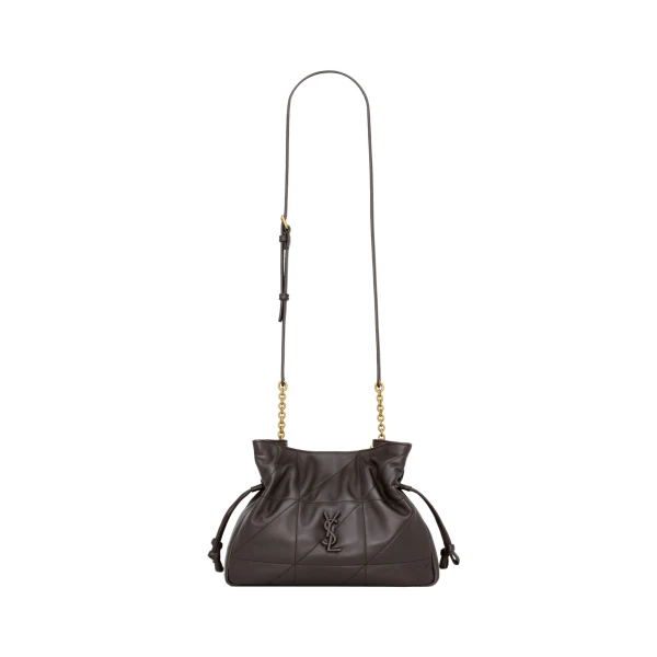 Jamie Shoulder Pouch in Lambskin, Arabica