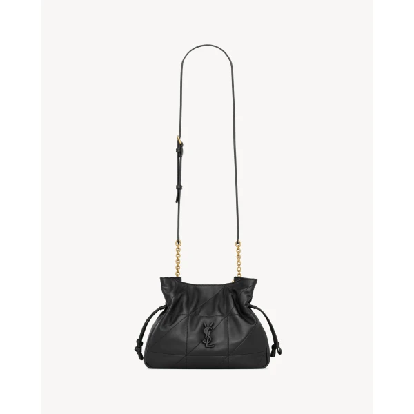 Jamie Shoulder Pouch in Lambskin, Black