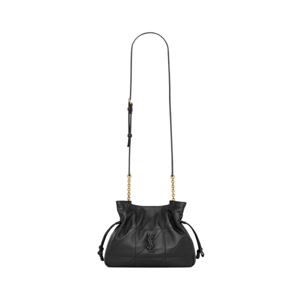 Jamie Shoulder Pouch in Lambskin, Black