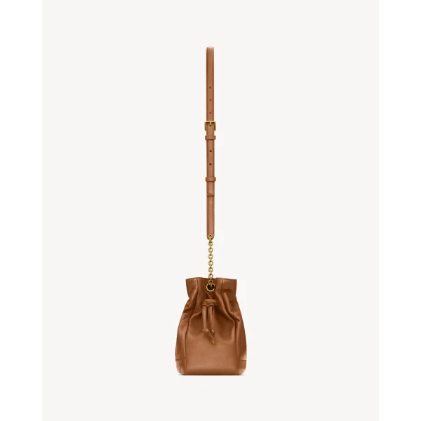 Orange Saint Laurent Jamie Shoulder Pouch in Lambskin, Fox, view 3 | Clutch Bags