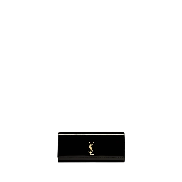Kate Clutch in Patent Leather, Black