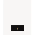 Black Saint Laurent Kate Clutch on Chain in Velvet | Clutch Bags