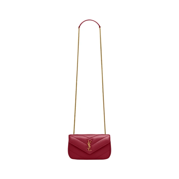 Red Saint Laurent LOULOU MINI in lambskin | Mini Bags