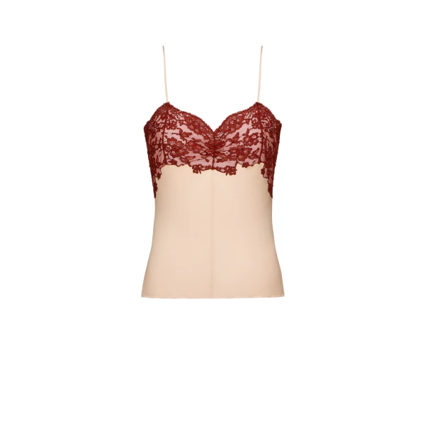 Laced Camisole in Silk Satin