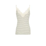 Multicolour Saint Laurent Laced Tank Top in Ribbed Wool and Silk | Sleeveless