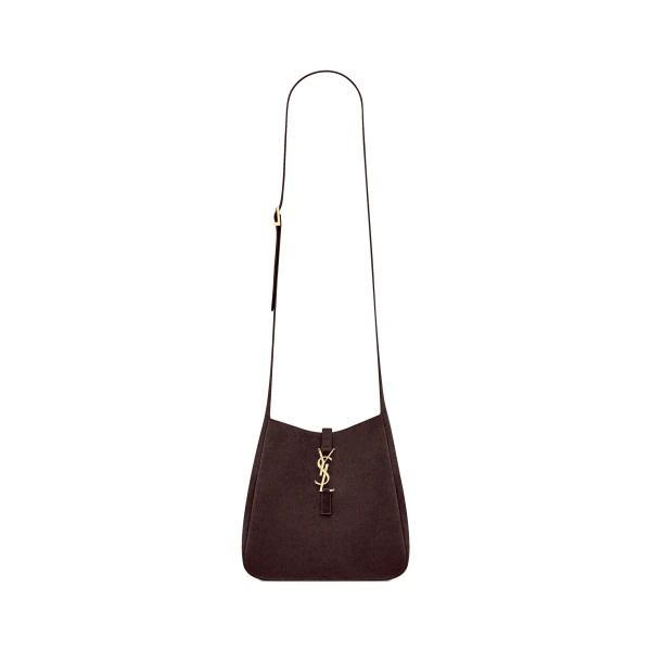 Brown Saint Laurent Le 5 À 7 Supple Crossbody in Suede, Arabica | Shoulder & Crossbody Bags