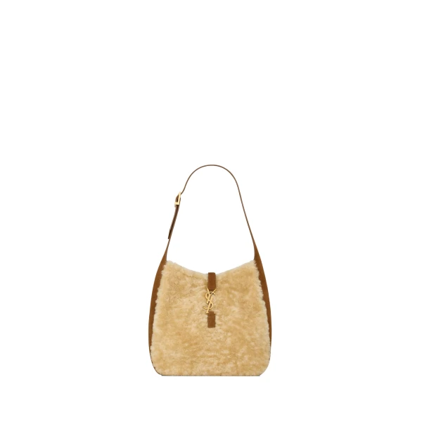 Le 5 À 7 Supple Small in Shearling and Suede