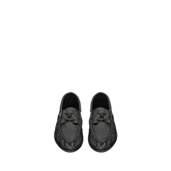 Black Saint Laurent Le Loafer Boat Shoes in Hagfish | Loafers