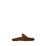Brown Saint Laurent Le Loafer Mules in Suede, Dark Havana | Mules