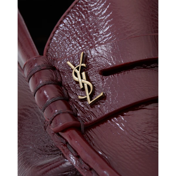 Red Saint Laurent Le Loafer Supple in Smooth Leather, view 4 | Loafers