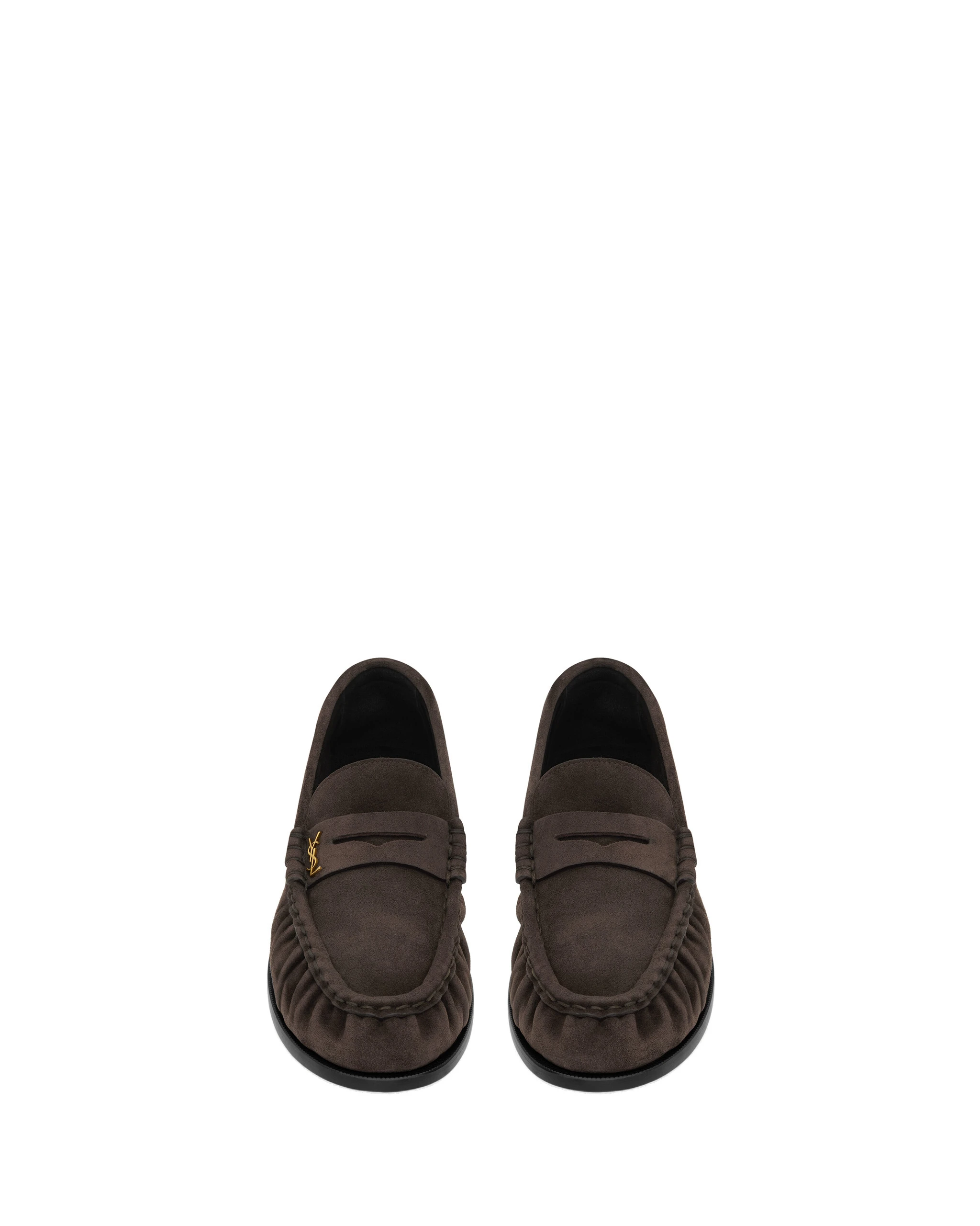 Saint Laurent Le Loafer Supple in Suede, Dark Chocolate Brown Saint Laurent Le Loafer Supple in Suede, Dark Chocolate | Loafers