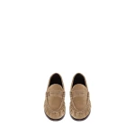Beige Saint Laurent Le Loafer Supple in Suede, Nude | Loafers