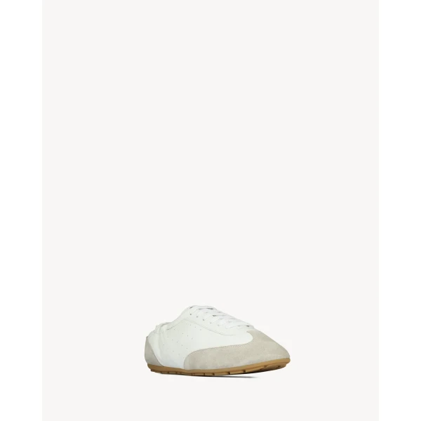 Multicolour Saint Laurent Lewis Sneakers in Leather and Suede, view 3 | Sneakers