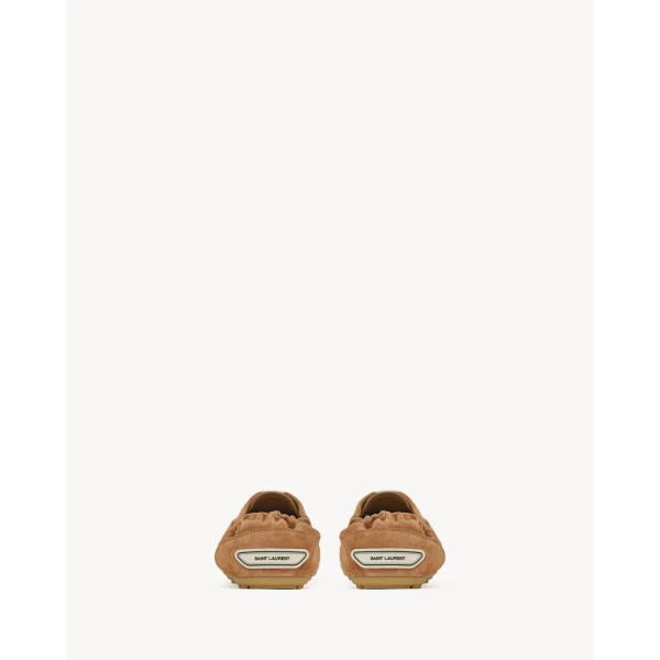 Brown Saint Laurent Lewis Sneakers in Suede, view 3 | Sneakers