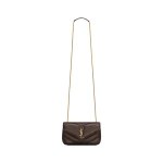 Brown Saint Laurent Loulou Mini in Lambskin, Deep Hickory | Mini Bags