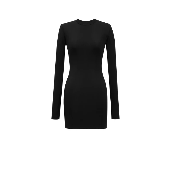 Black Saint Laurent Mini Dress in Knit | Mini Dresses