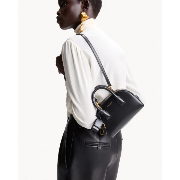 Black Saint Laurent Mini Sac de Jour Boston in Box Saint Laurent, Black, view 2 | Totes & Top-Handle Bags