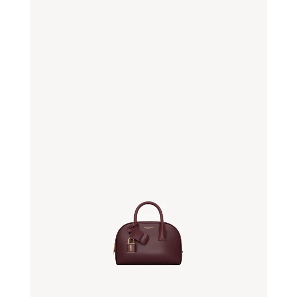 Red Saint Laurent Mini Sac de Jour Boston in Box Saint Laurent, Rouge Cabernet | Totes & Top-Handle Bags
