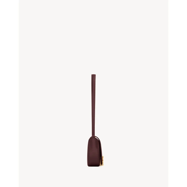 Red Saint Laurent Mini Voltaire in Box Saint Laurent, Rouge Cabernet, view 3 | Mini Bags