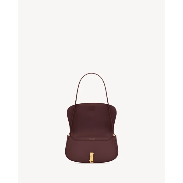 Red Saint Laurent Mini Voltaire in Box Saint Laurent, Rouge Cabernet, view 4 | Mini Bags