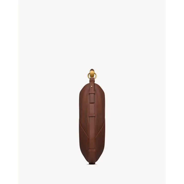 Brown Saint Laurent Mombasa Medium in Smooth Leather, view 4 | Shoulder & Crossbody Bags