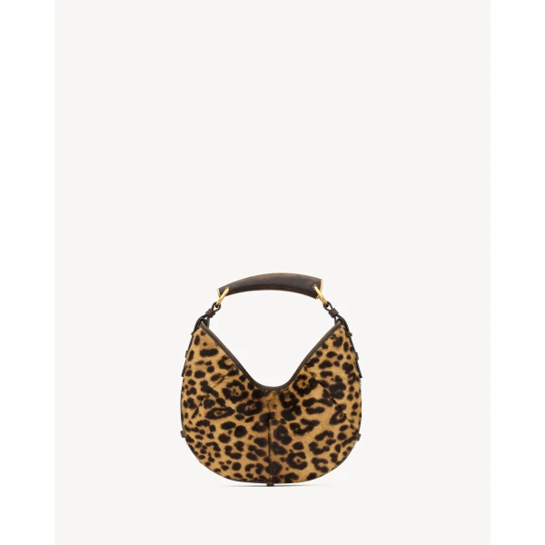 Brown Saint Laurent Mombasa Small in Pony Hair Leather, view 3 | Shoulder & Crossbody Bags