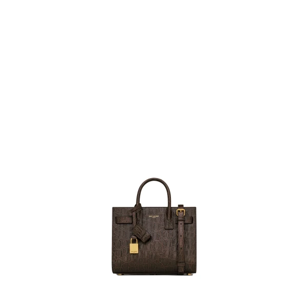 Nano Sac de Jour in Crocodile-Embossed Leather
