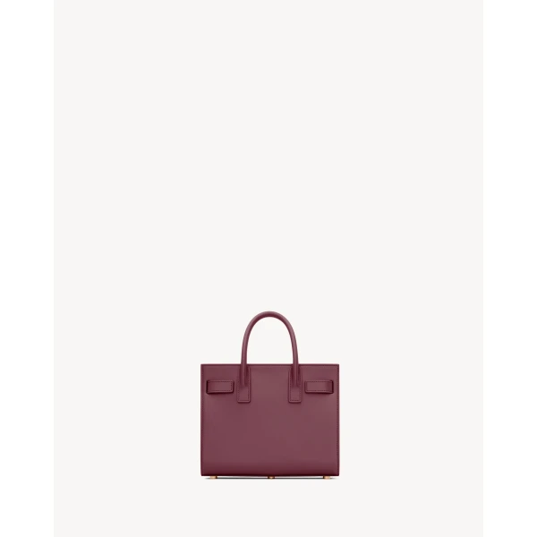 Red Saint Laurent Nano Sac de Jour in Smooth Leather, view 2 | Totes & Top-Handle Bags