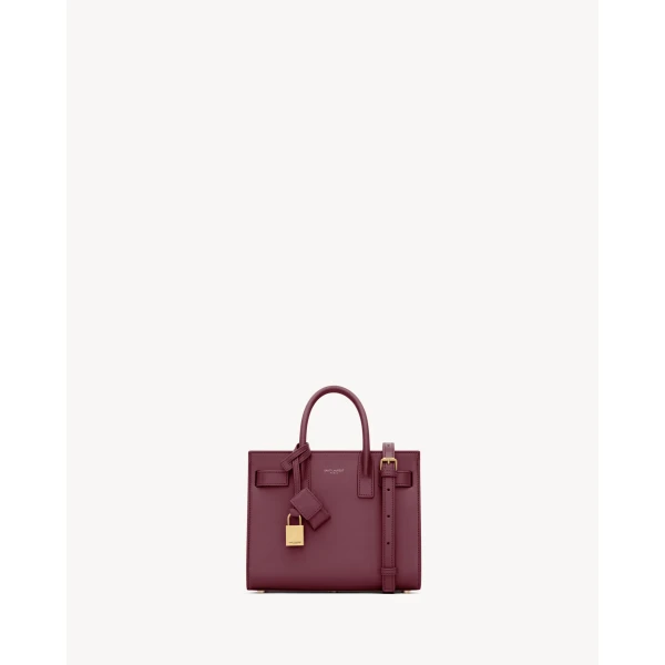 Red Saint Laurent Nano Sac de Jour in Smooth Leather | Totes & Top-Handle Bags