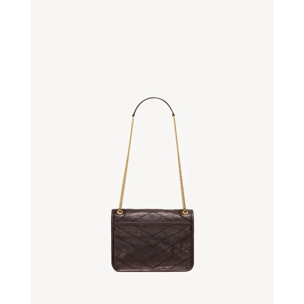 Brown Saint Laurent Niki Baby in Vintage Leather, Arabica, view 2 | Shoulder & Crossbody Bags