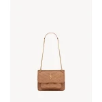 Brown Saint Laurent Niki Baby in Vintage Leather, Light Caramel | Shoulder & Crossbody Bags