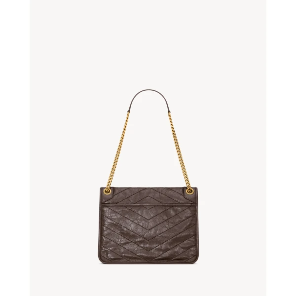 Brown Saint Laurent Niki Medium in Vintage Leather, Arabica, view 2 | Shoulder & Crossbody Bags