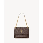 Brown Saint Laurent Niki Medium in Vintage Leather, Arabica | Shoulder & Crossbody Bags