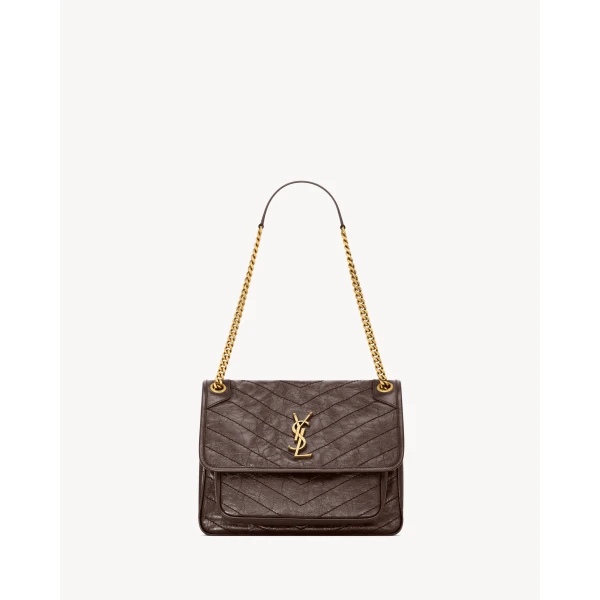 Niki Medium in Vintage Leather, Arabica