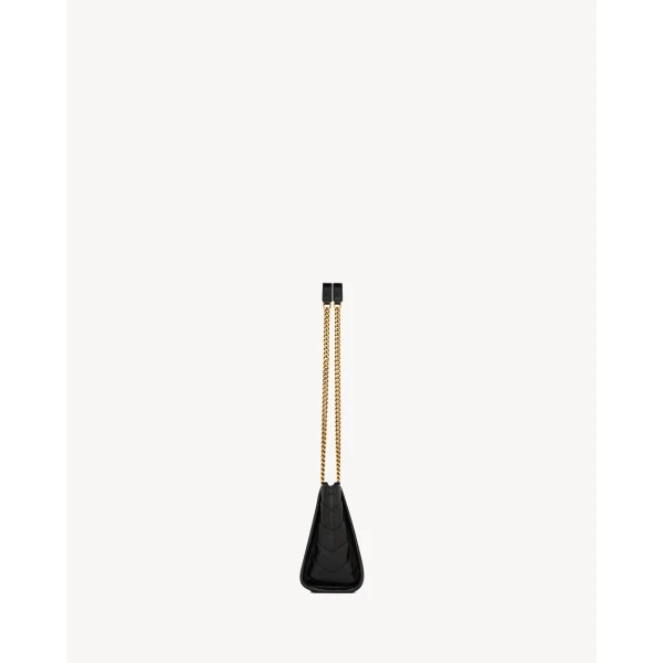 Black Saint Laurent Niki Mini Shopping in Vintage Leather, Black, view 4 | Totes & Top-Handle Bags