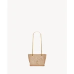 Beige Saint Laurent Niki Mini Shopping in Vintage Leather, Clear Beige | Totes & Top-Handle Bags