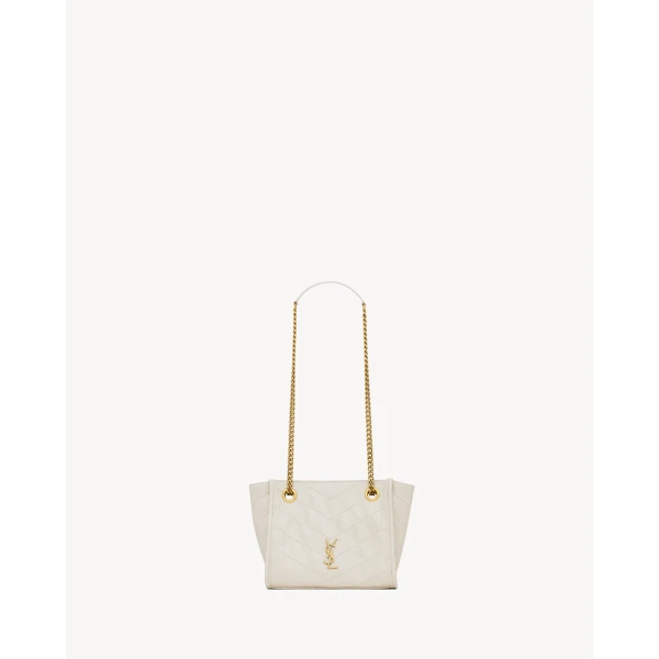 Niki Mini Shopping in Vintage Leather, White
