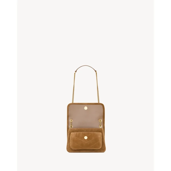 Orange Saint Laurent Niki Mini in Suede, view 4 | Mini Bags