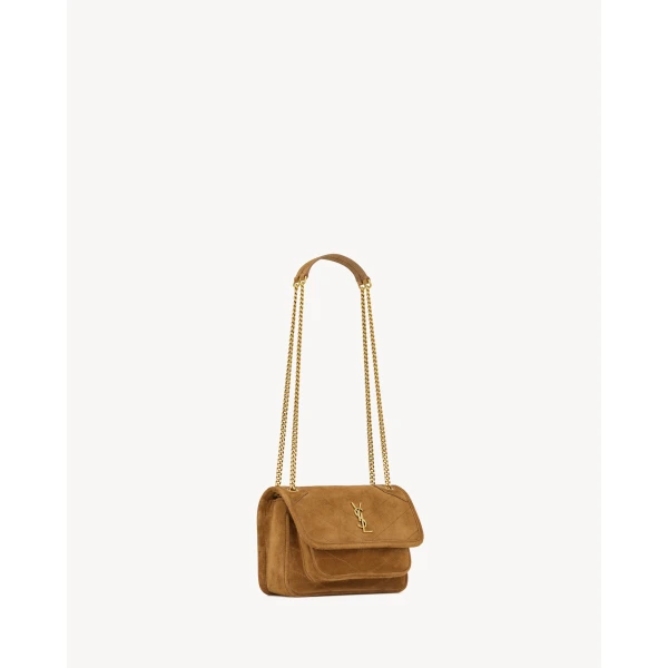 Orange Saint Laurent Niki Mini in Suede, view 5 | Mini Bags