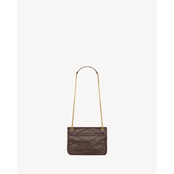 Brown Saint Laurent Niki Mini in Vintage Leather, Arabica, view 3 | Mini Bags