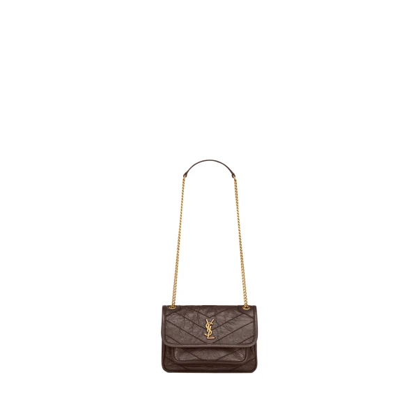 Brown Saint Laurent Niki Mini in Vintage Leather, Arabica | Mini Bags