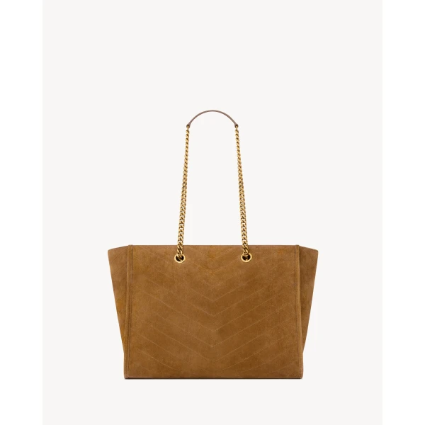 Brown Saint Laurent Niki Shopping in Suede, view 2 | Totes & Top-Handle Bags